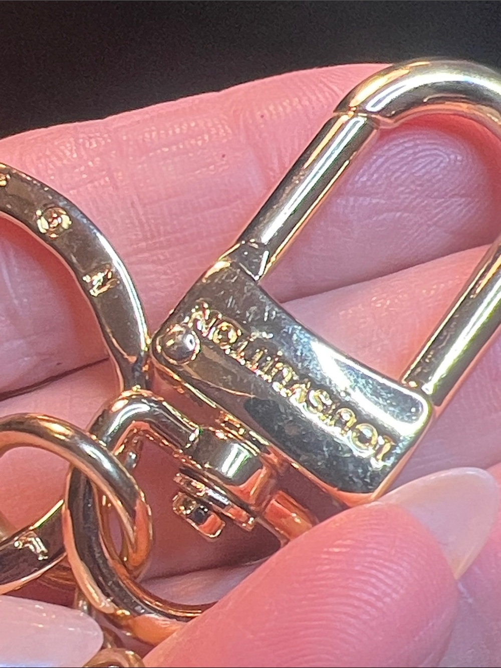 Gold-Tone & Black Monogram Key Charm - Picture 2 of 5
